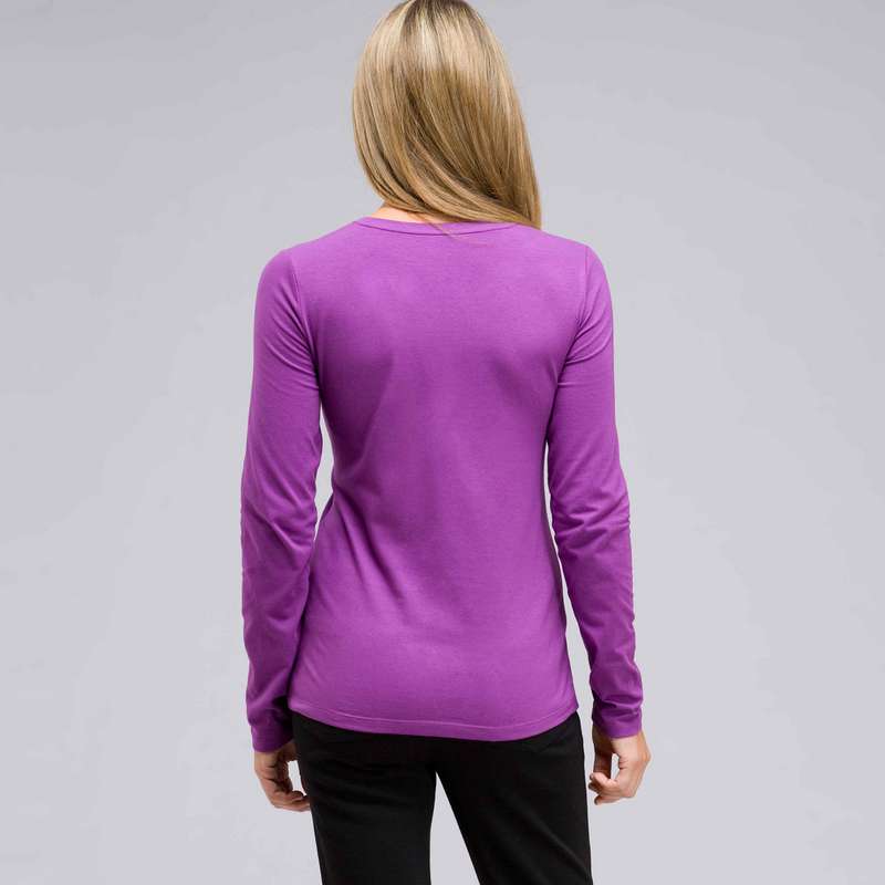 Long Sleeve Crew Neck Top, Meadow Violet Multi, large image number 1